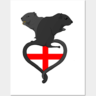 Gerbil England (dark) Posters and Art